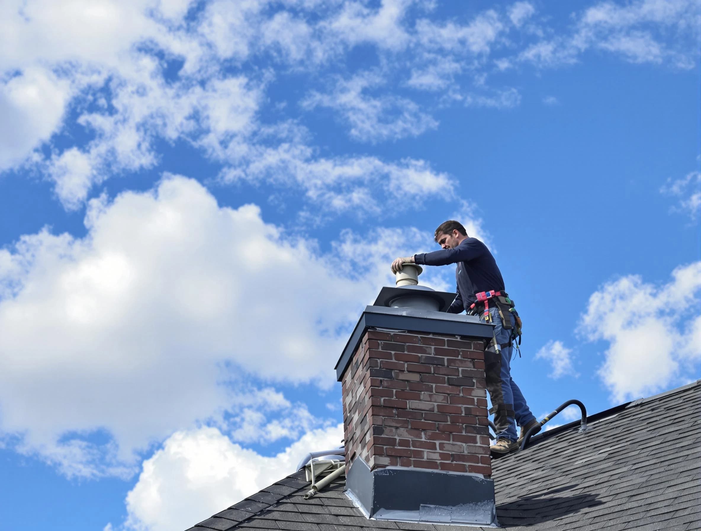 Magna Chimney Sweep installing a sturdy chimney cap in Magna, UT