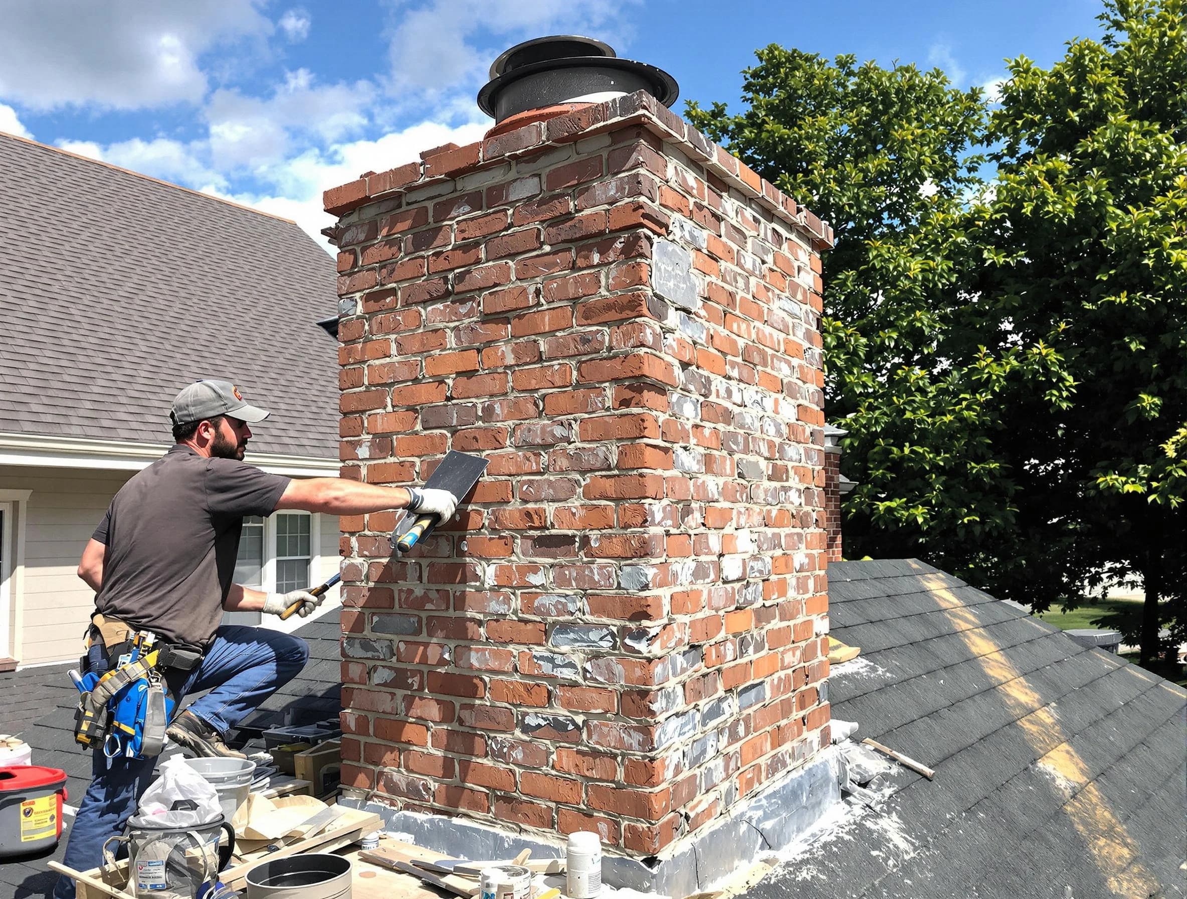 Completed chimney rebuild by Magna Chimney Sweep in Magna, UT