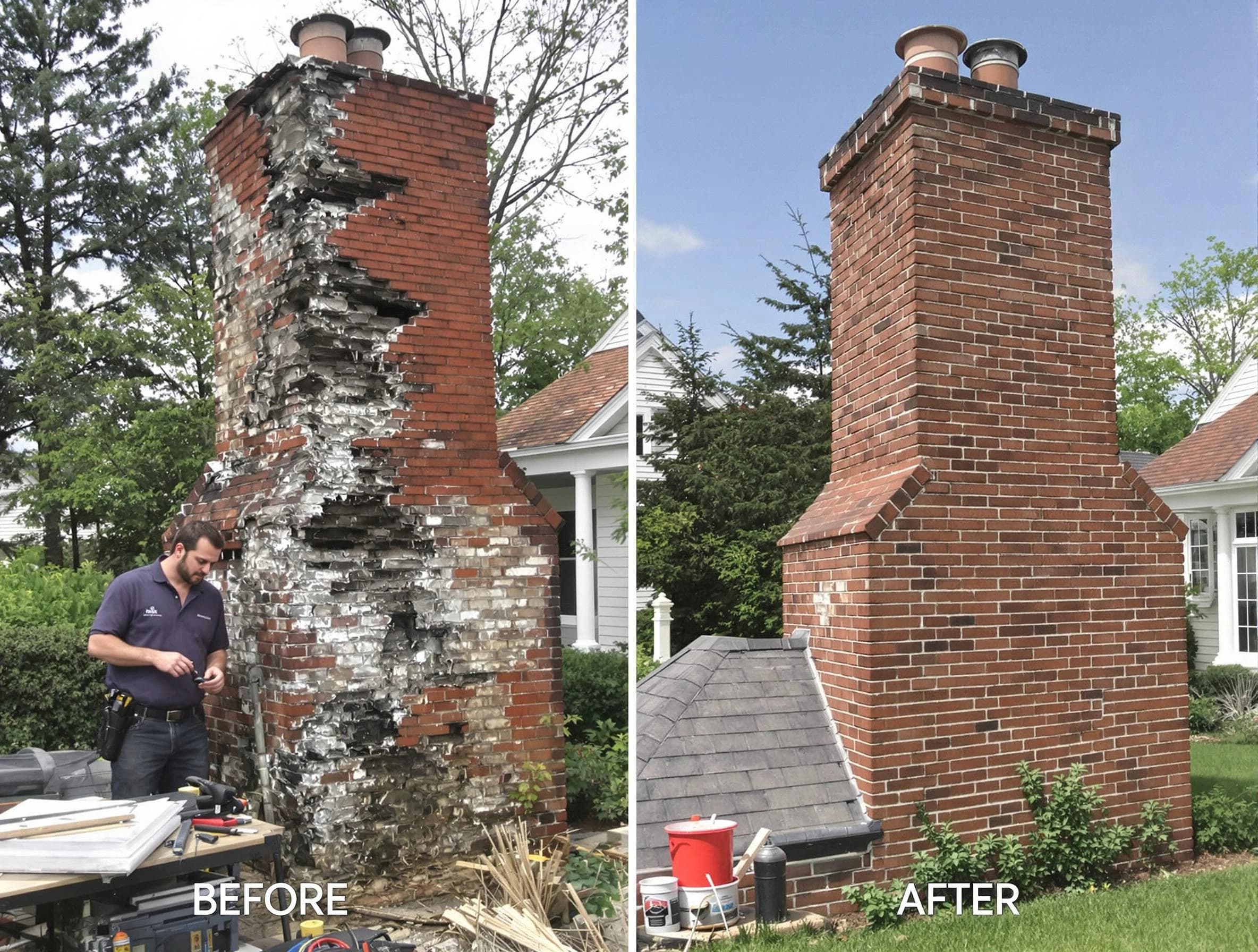 Magna Chimney Sweep performing a full chimney restoration in Magna, UT