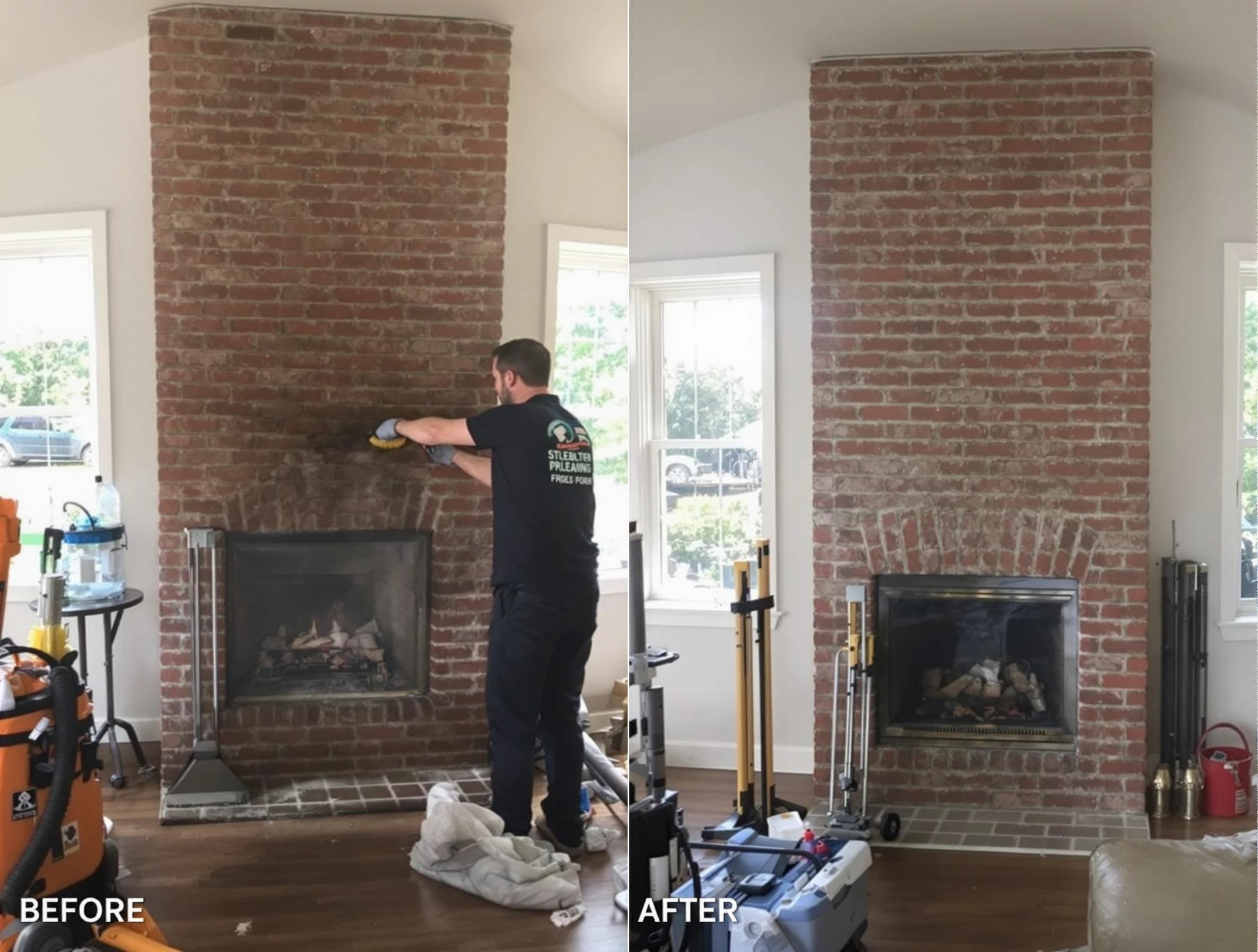 Finished chimney sweeping service by Magna Chimney Sweep in Magna, UT