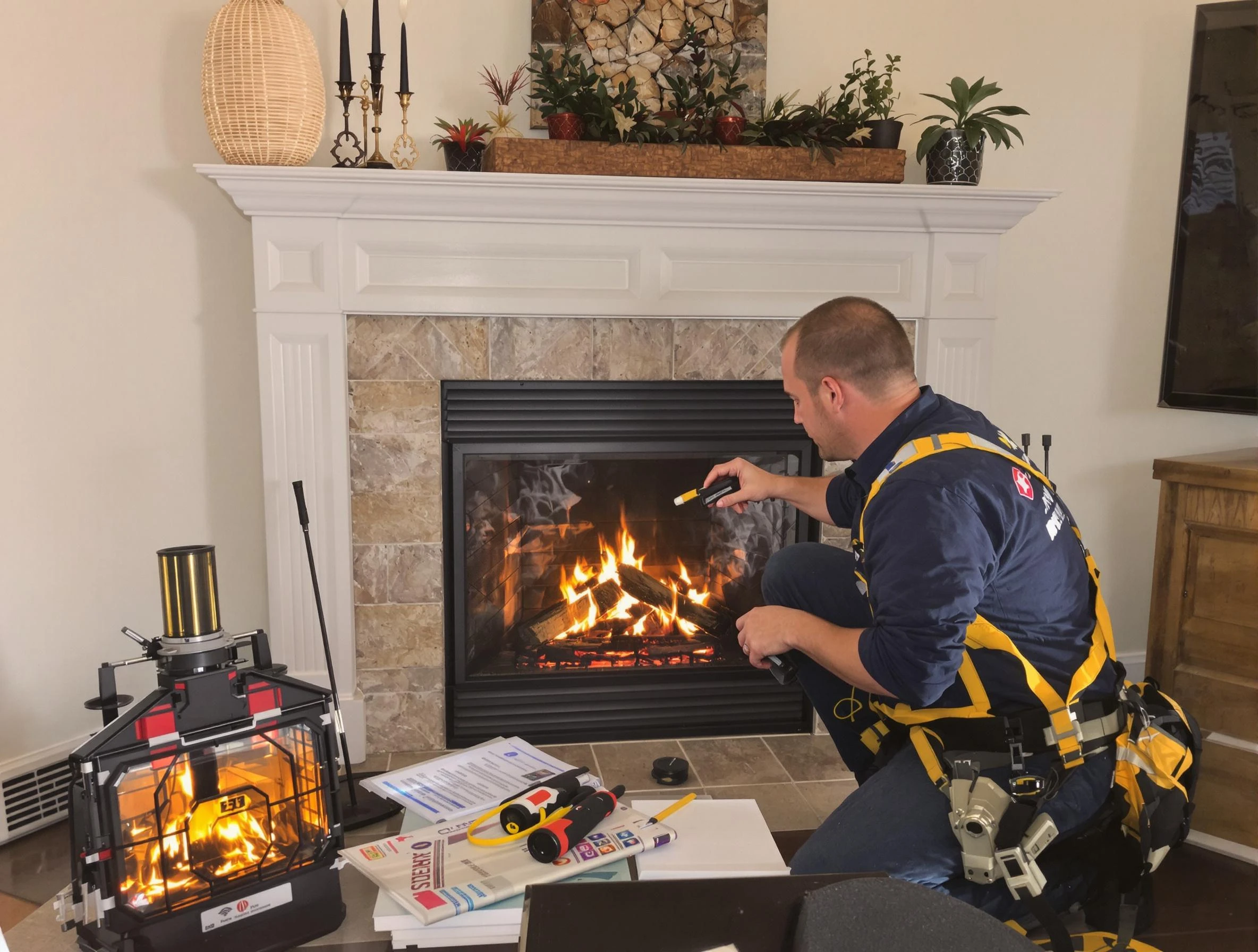 Safety-focused fireplace inspection by Magna Chimney Sweep in Magna, UT